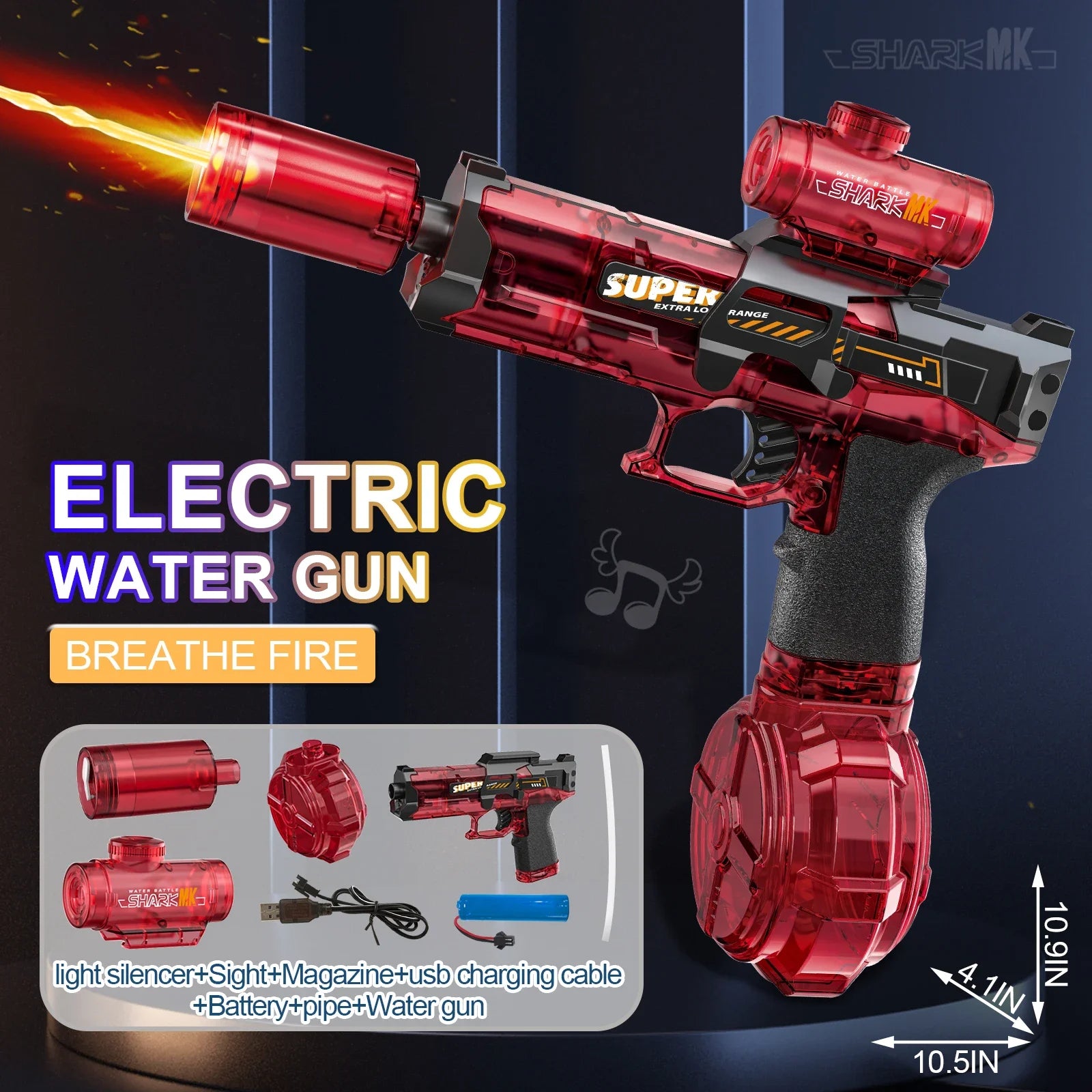 Lunas™ Glow LED Water Gun – Fun lumineux garanti – Éclatez-vous avec style, même dans le noir !