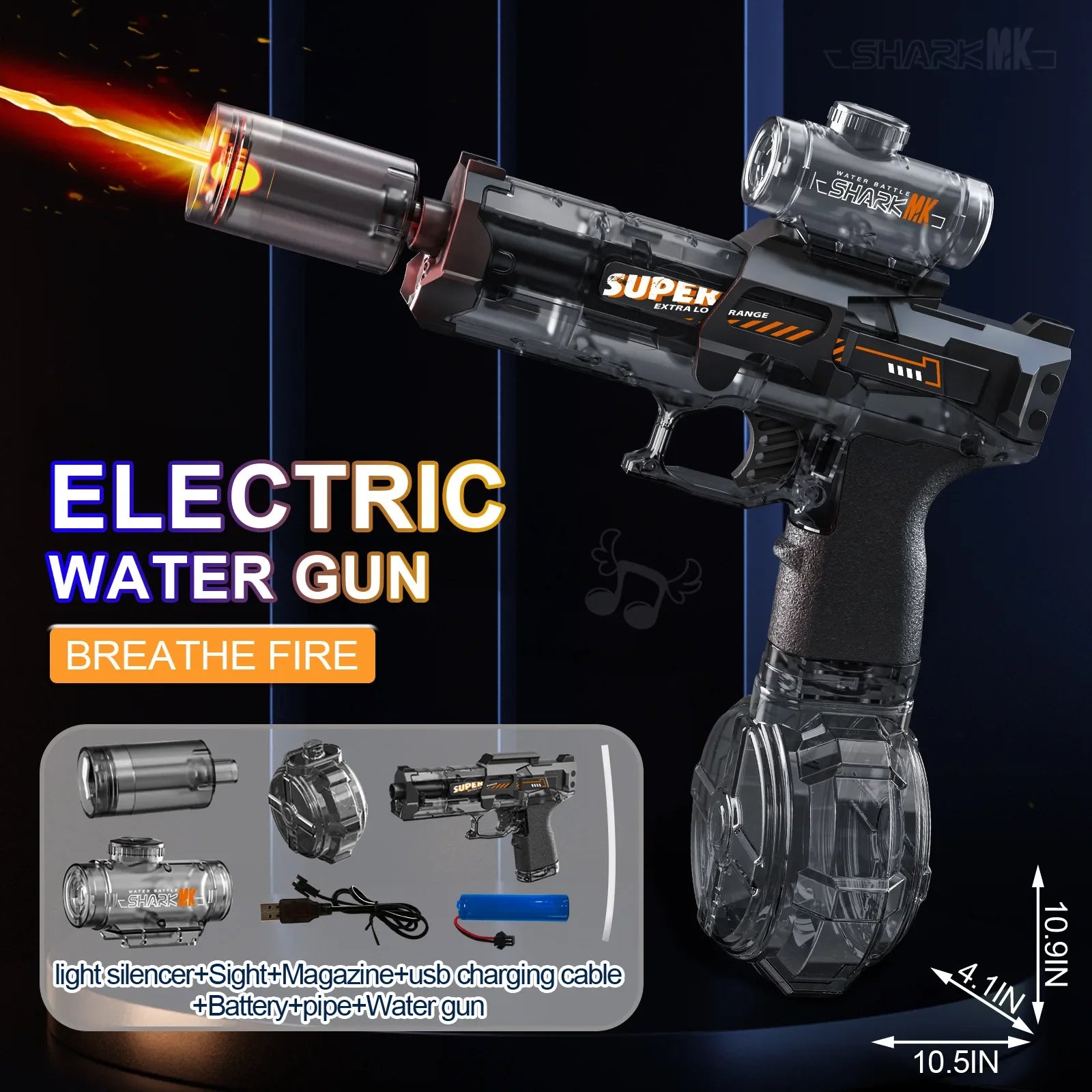 Lunas™ Glow LED Water Gun – Fun lumineux garanti – Éclatez-vous avec style, même dans le noir !