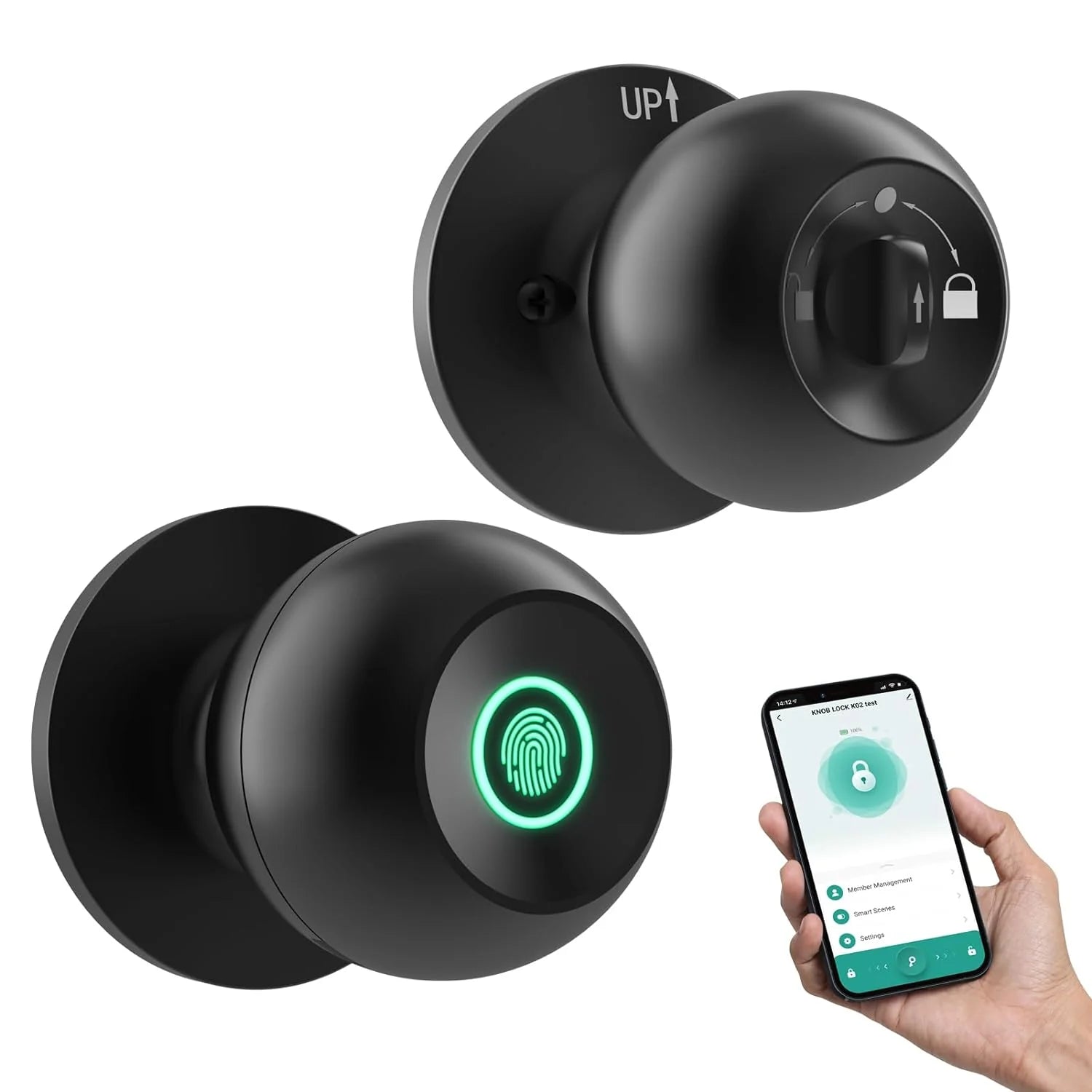 Lunas™ Smart Door Knob – Sécurité élégante à portée de main