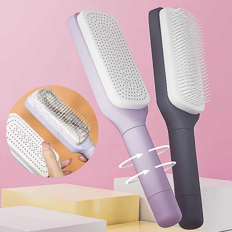Lunas™ FurEase – Brosse autonettoyante pour chiens & chats