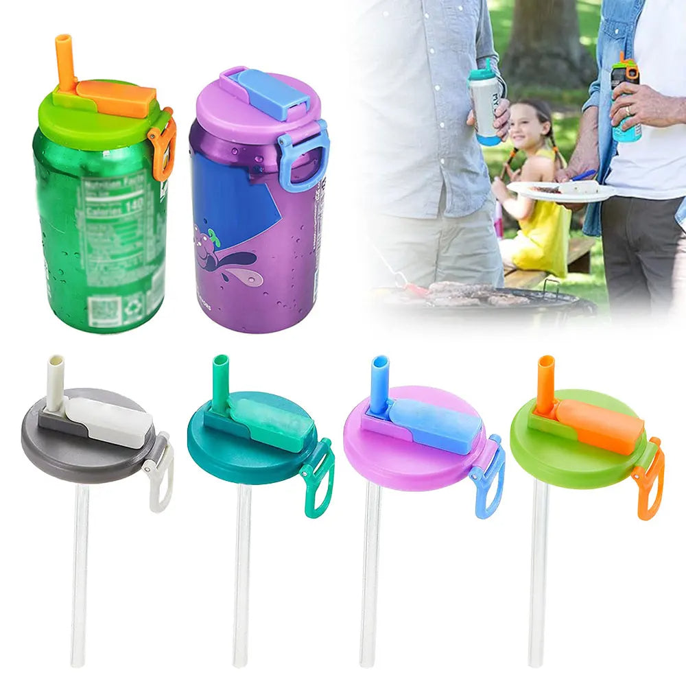 Lunas™ Bubble Cap – Couvercle pour canette avec paille réutilisable