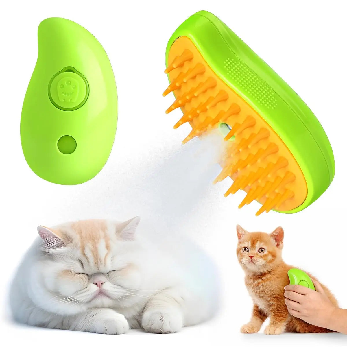Lunas™ Steamy Brush for Cats – Brosse chauffante anti-nœuds