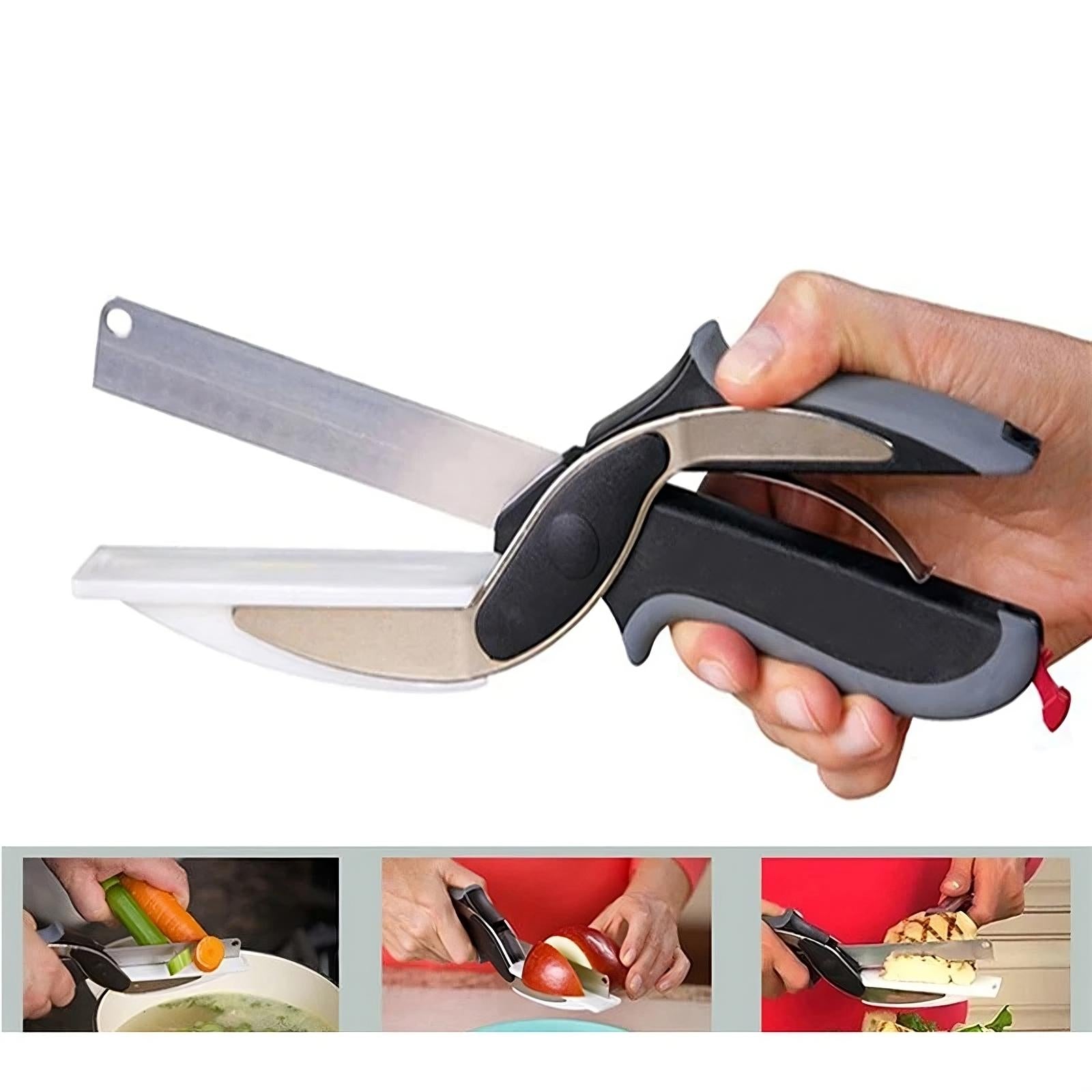 Lunas™ ChopScissors – Ciseaux de Cuisine 2-en-1 avec Planche Intégrée