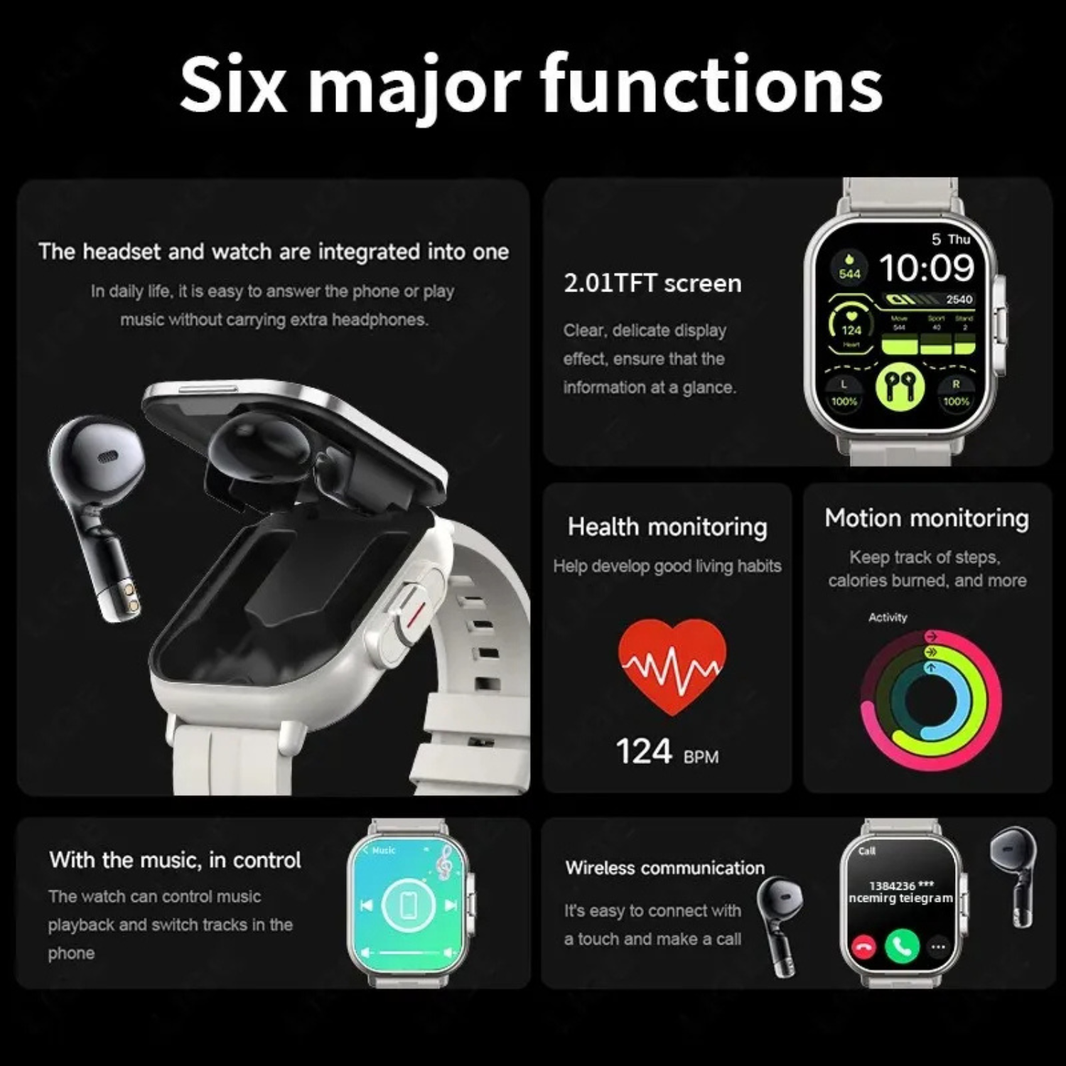 Lunas™ SmartPack – Montre intelligente + Écouteurs intégrés
