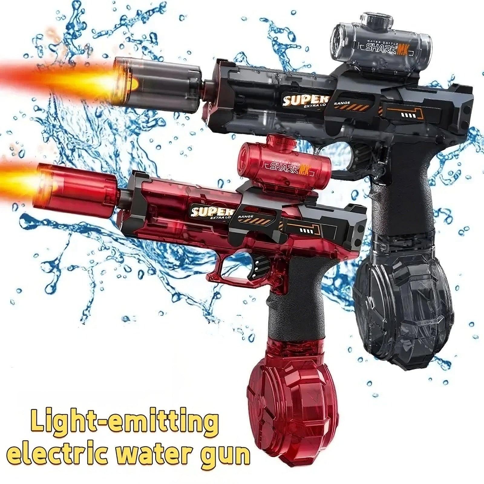 Lunas™ Glow LED Water Gun – Fun lumineux garanti – Éclatez-vous avec style, même dans le noir !