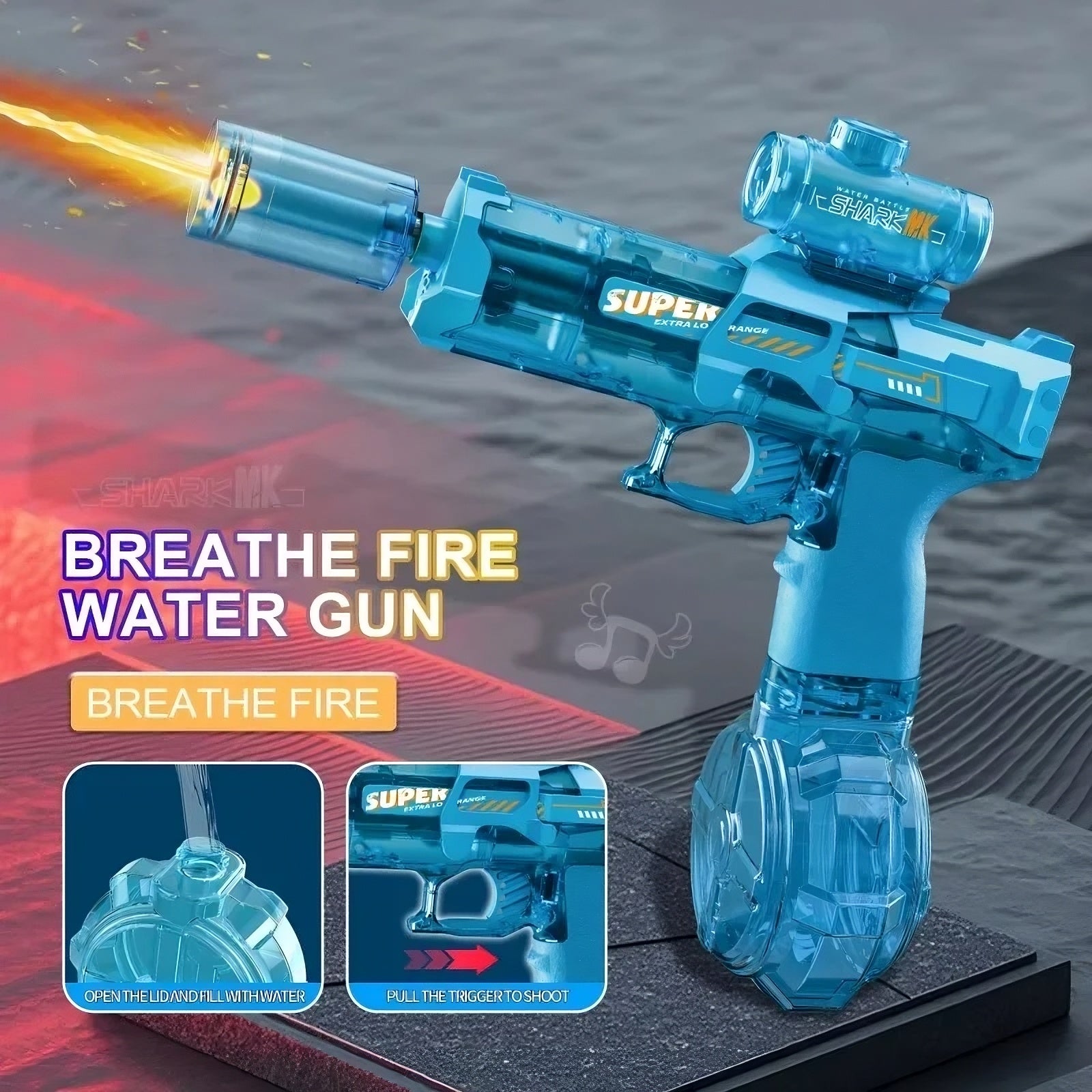 Lunas™ Glow LED Water Gun – Fun lumineux garanti – Éclatez-vous avec style, même dans le noir !