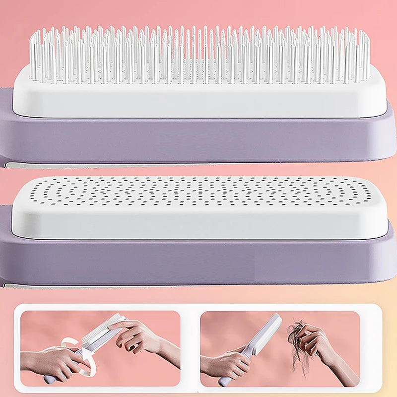 Lunas™ FurEase – Brosse autonettoyante pour chiens & chats