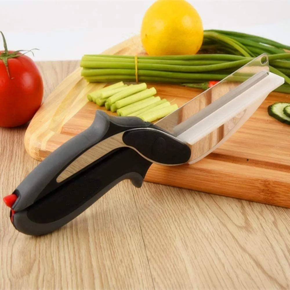 Lunas™ ChopScissors – Ciseaux de Cuisine 2-en-1 avec Planche Intégrée