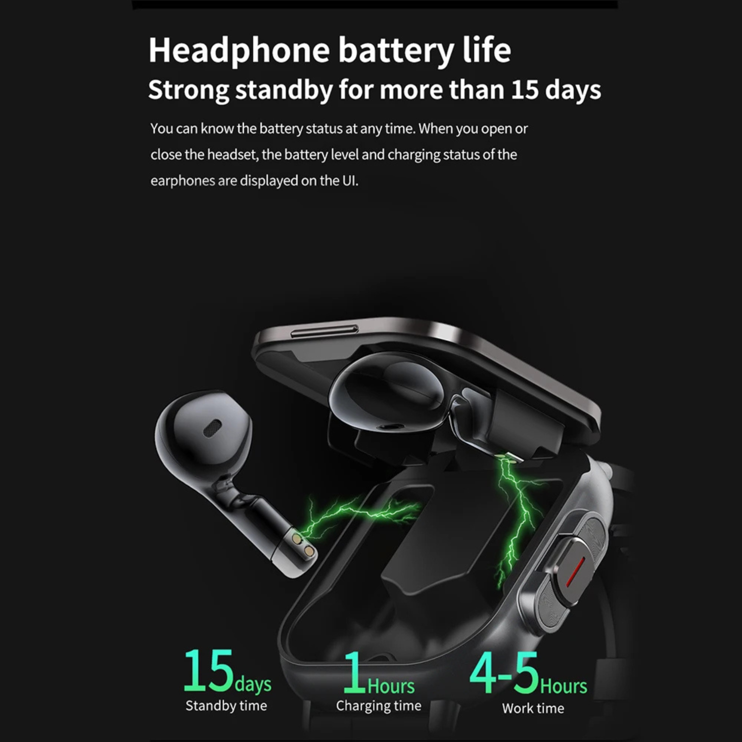 Lunas™ SmartPack – Montre intelligente + Écouteurs intégrés