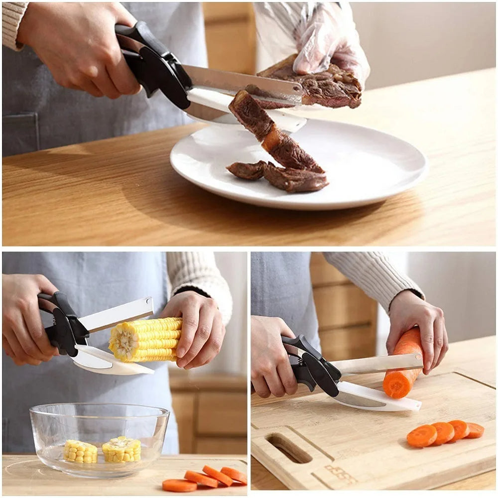 Lunas™ ChopScissors – Ciseaux de Cuisine 2-en-1 avec Planche Intégrée