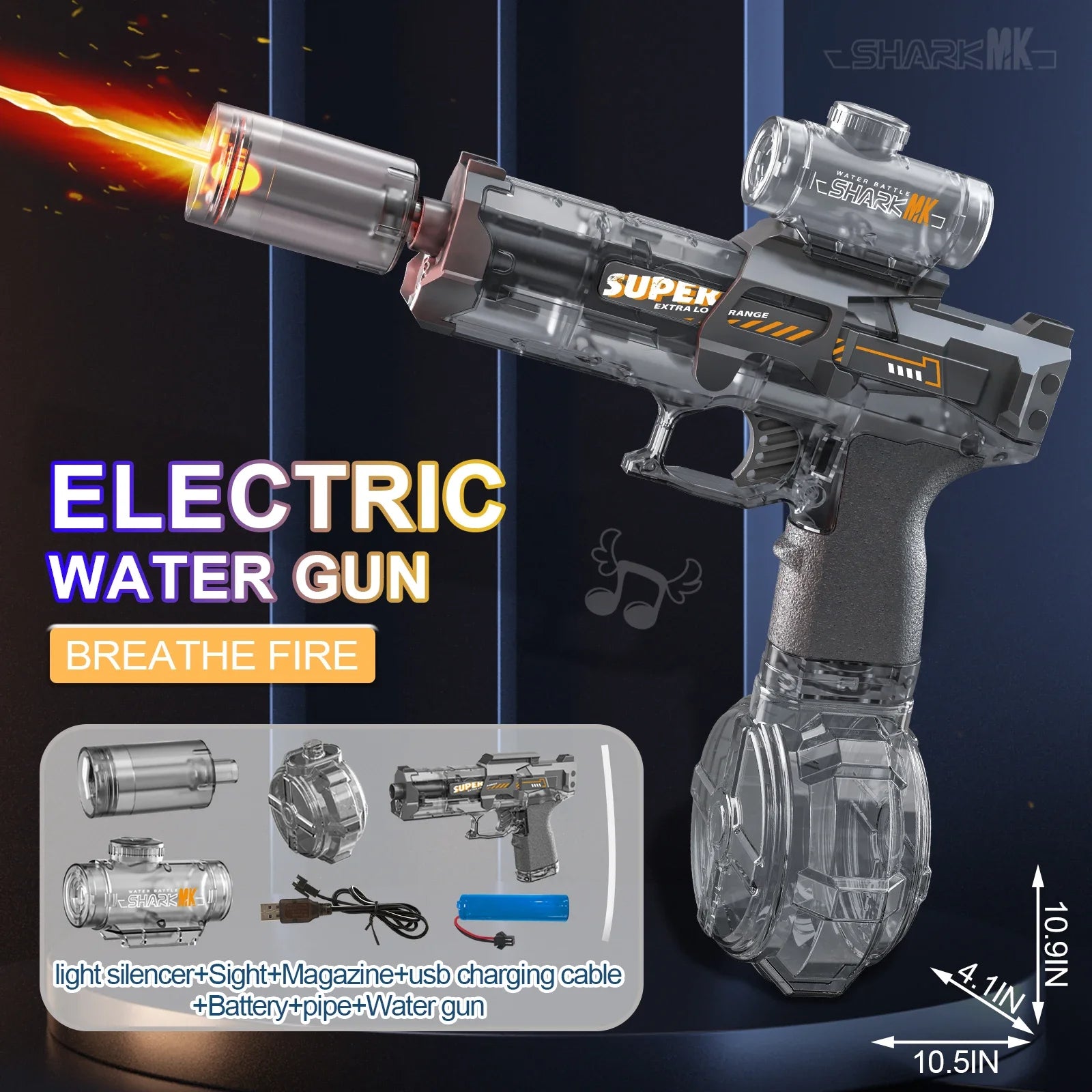 Lunas™ Glow LED Water Gun – Fun lumineux garanti – Éclatez-vous avec style, même dans le noir !