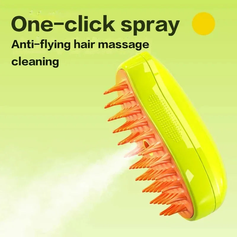 Lunas™ Steamy Brush for Cats – Brosse chauffante anti-nœuds