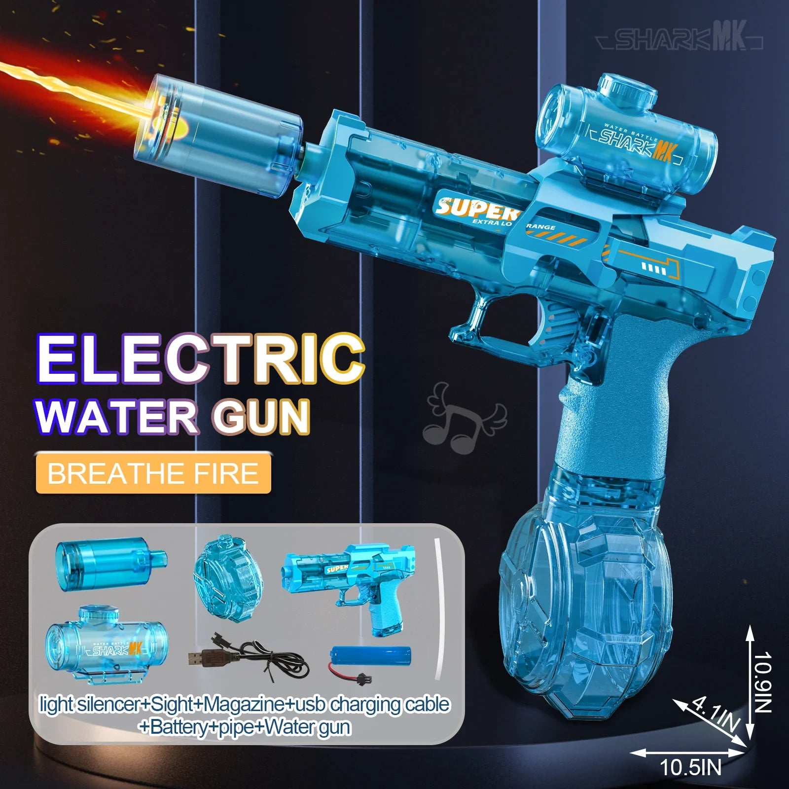 Lunas™ Glow LED Water Gun – Fun lumineux garanti – Éclatez-vous avec style, même dans le noir !