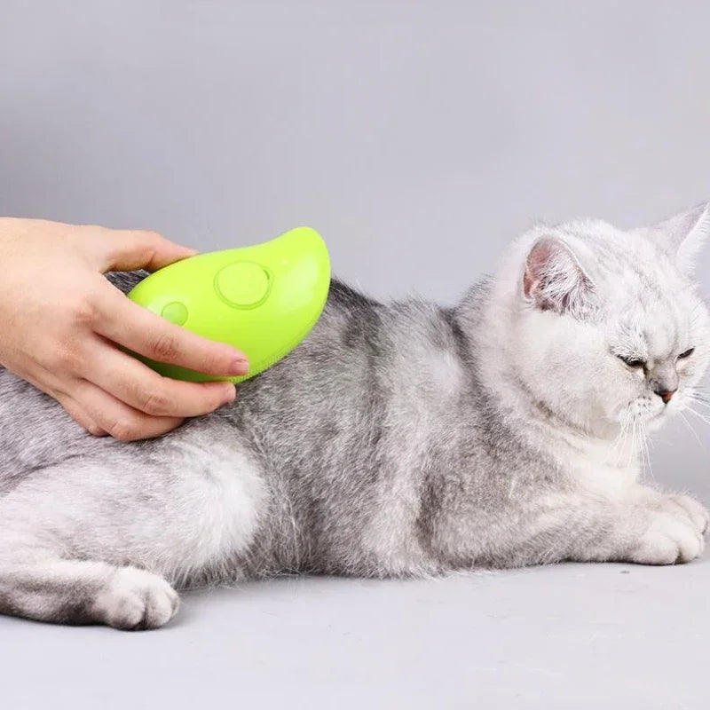 Lunas™ Steamy Brush for Cats – Brosse chauffante anti-nœuds